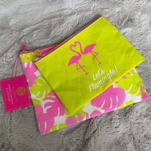 Macbeth Collection by Margaret Josephs Flamingo Cosmetic Travel Bag Set